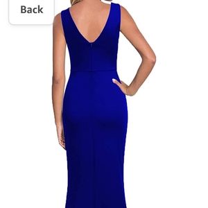 WOOSEA, Women Sleeveless V Neck Split Evening Cocktail Long Dress.  Size large!!